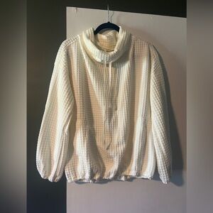 Cream Waffle Sweatshirt Large
